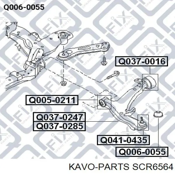С/блок нижнього важеля Kavo Parts SCR6564