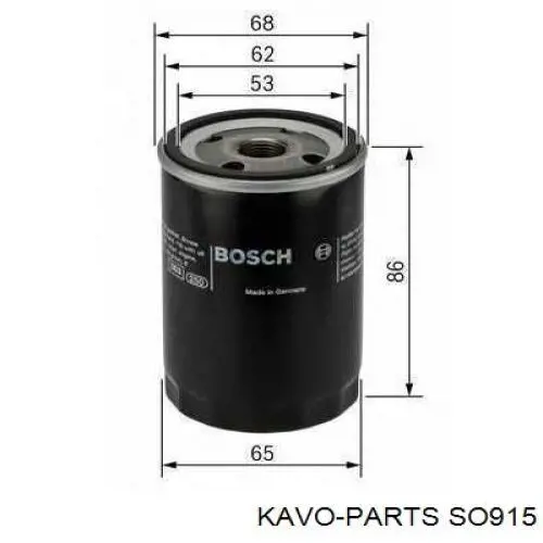 Масляний фільтр двигуна Kavo Parts SO915 ціна, від 4.00 USD