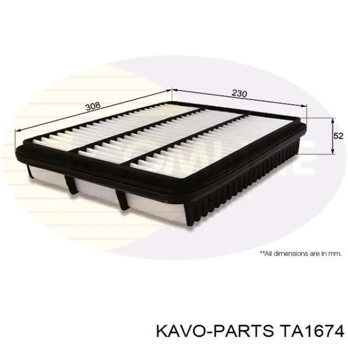TA1674 Kavo Parts Повітряний фільтр двигуна