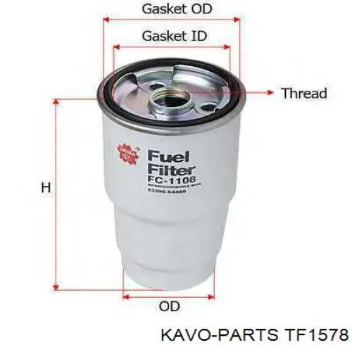 Паливний фільтр TF1578 Kavo Parts
