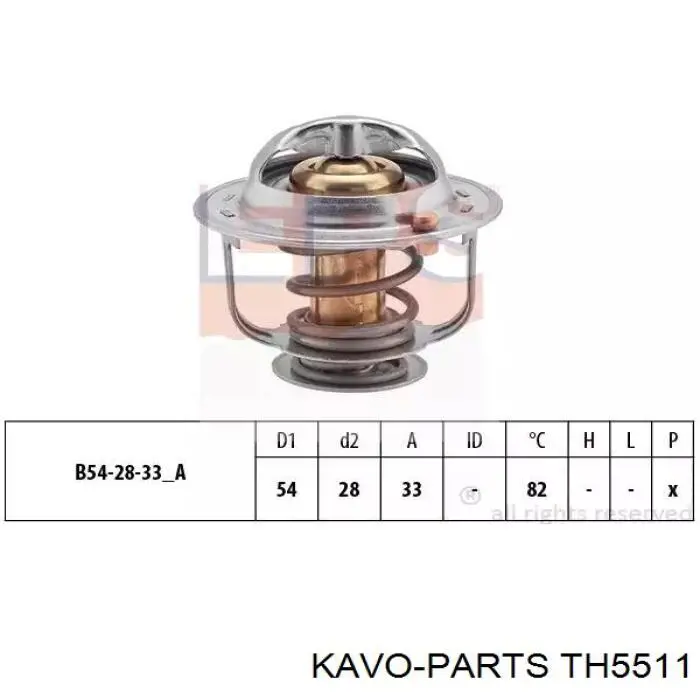 Термостат TH5511 Kavo Parts