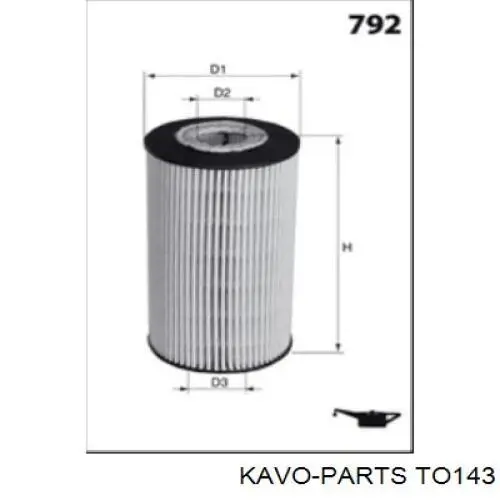 Масляний фільтр TO143 Kavo Parts