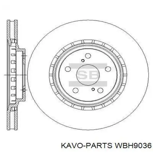 Купити WBH9036 Kavo Parts Підшипник ступиці колеса