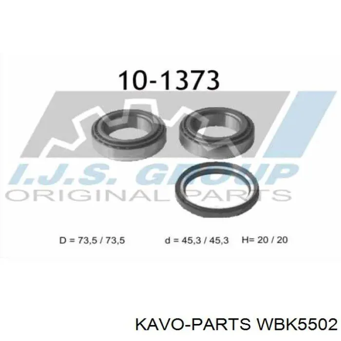 Підшипник маточини Kavo Parts WBK5502