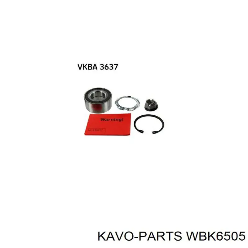 Купити WBK6505 Kavo Parts Підшипник ступиці передньої