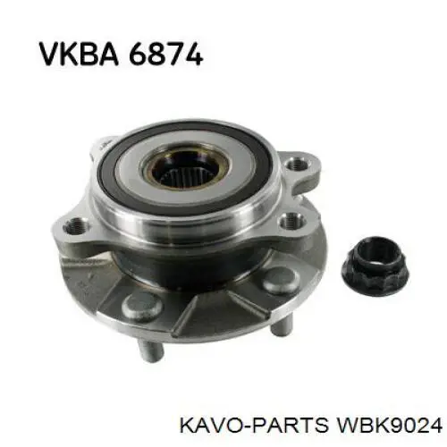 Маточина переднього колеса Kavo Parts WBK9024