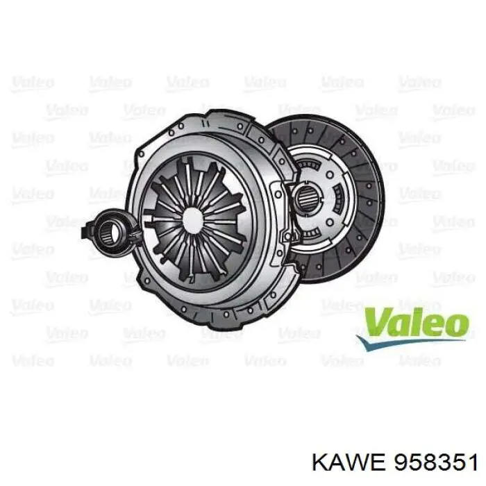 Комплект зчеплення (3 частини) Kawe 958351 ціна, від 78.16 USD