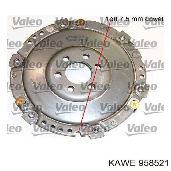 Комплект зчеплення (3 частини) Kawe 958521 ціна, від 69.48 USD