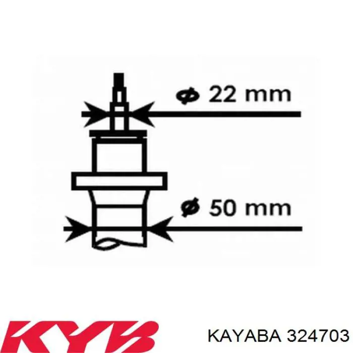 Стойка амортизатора передняя Kayaba 324703 ціна, від 40.63 USD