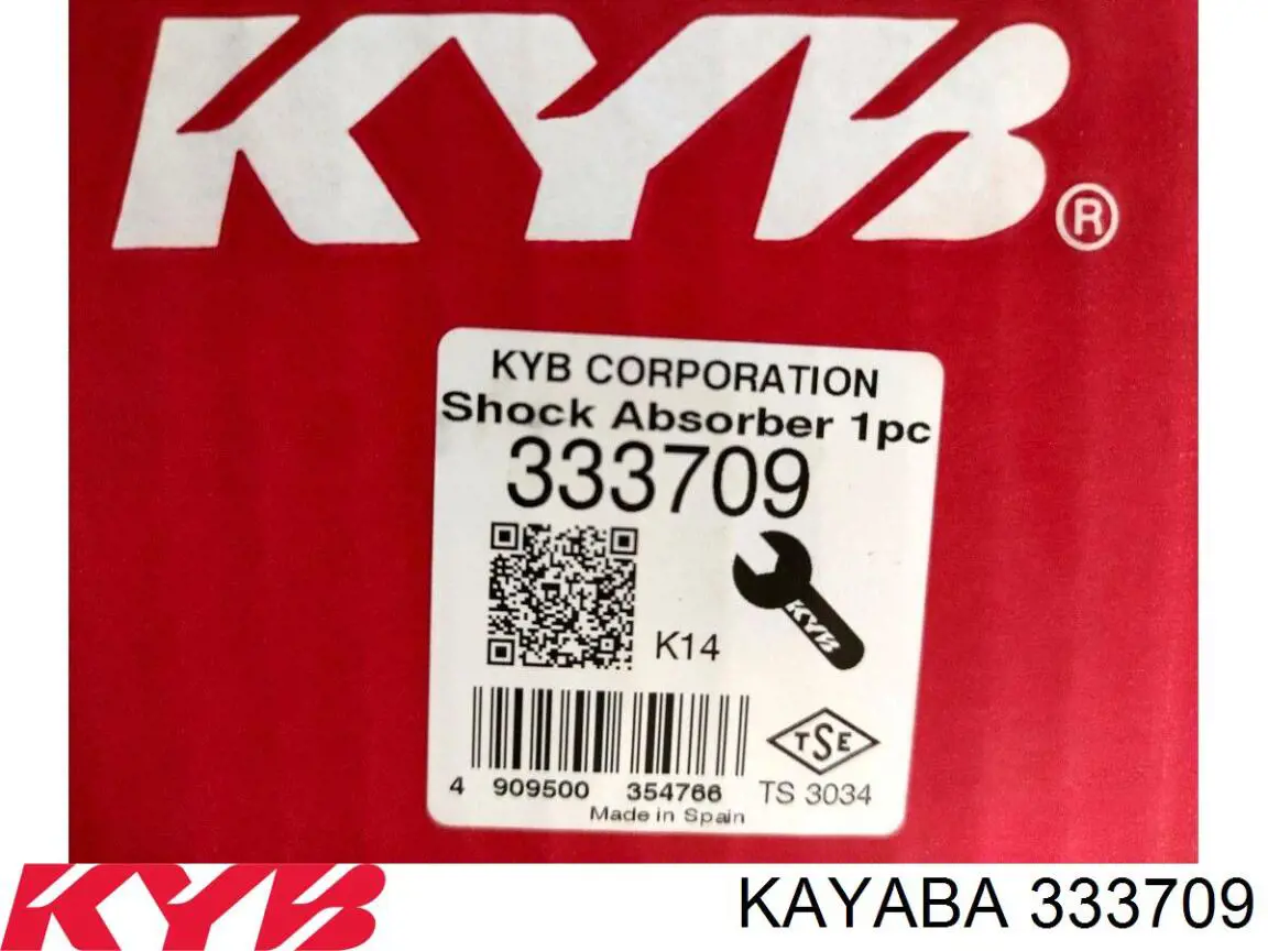 Амортизатор передній, правий Kayaba 333709 ціна, від 63.11 USD
