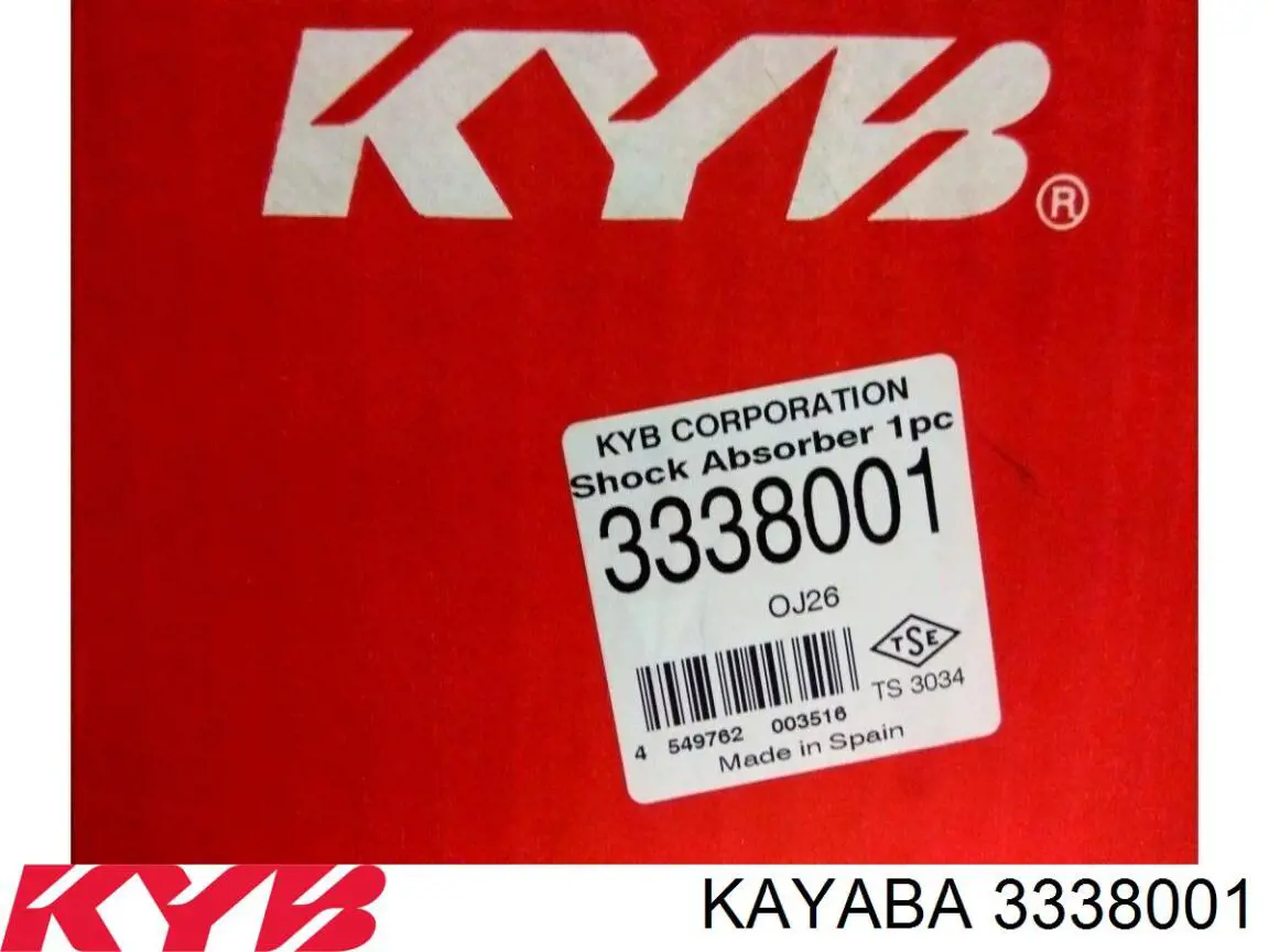 3338001 Kayaba амортизатор передній, лівий