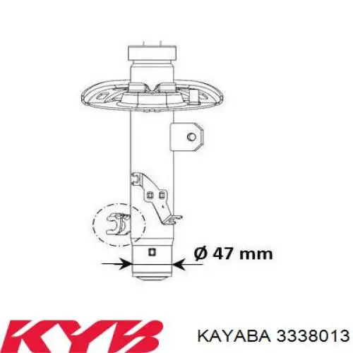3338013 Kayaba амортизатор передній, лівий