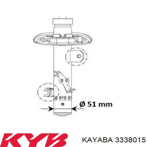 Амортизатор передньої підвіски, лівий Kayaba 3338015 ціна, від 48.09 USD