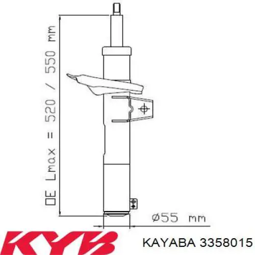 Амортизатор передній 3358015 Kayaba