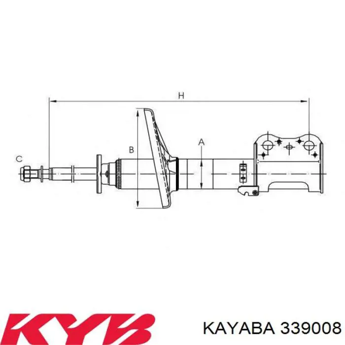 Амортизатор передньої підвіски, лівий Kayaba 339008 ціна, від 64.78 USD