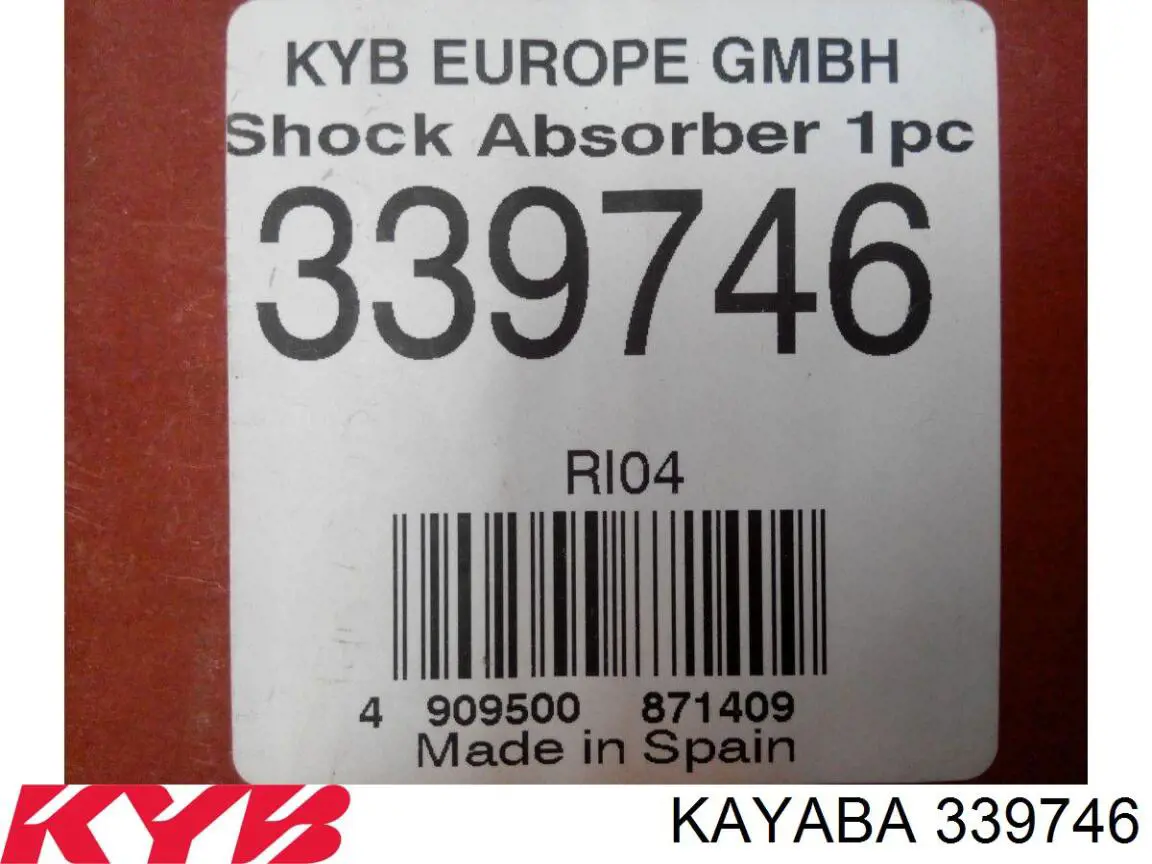 Амортизатор задній, правий Kayaba 339746 ціна, від 93.47 USD