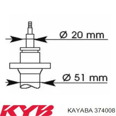 Купити 374008 Kayaba Амортизатор передньої підвіски