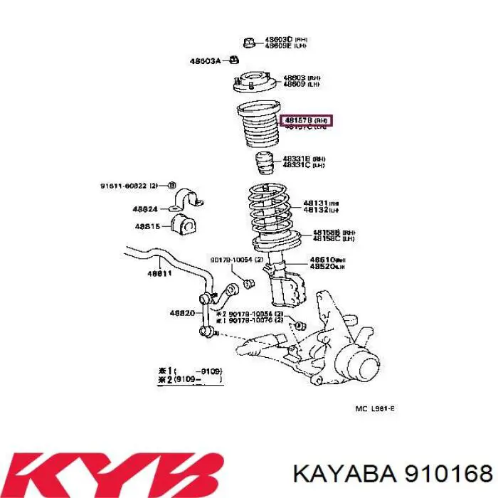 Буфер-відбійник амортизатора переднього + пильовик TS3106 Tashiko