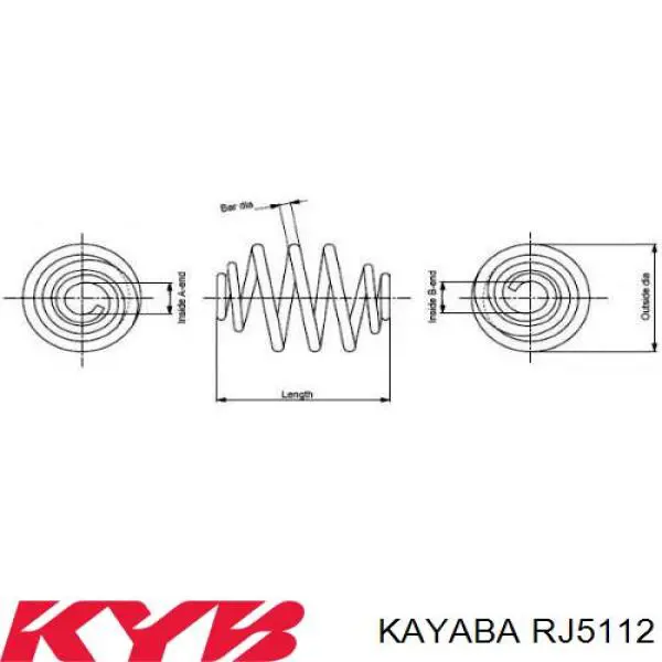 Задні пружини RJ5112 Kayaba