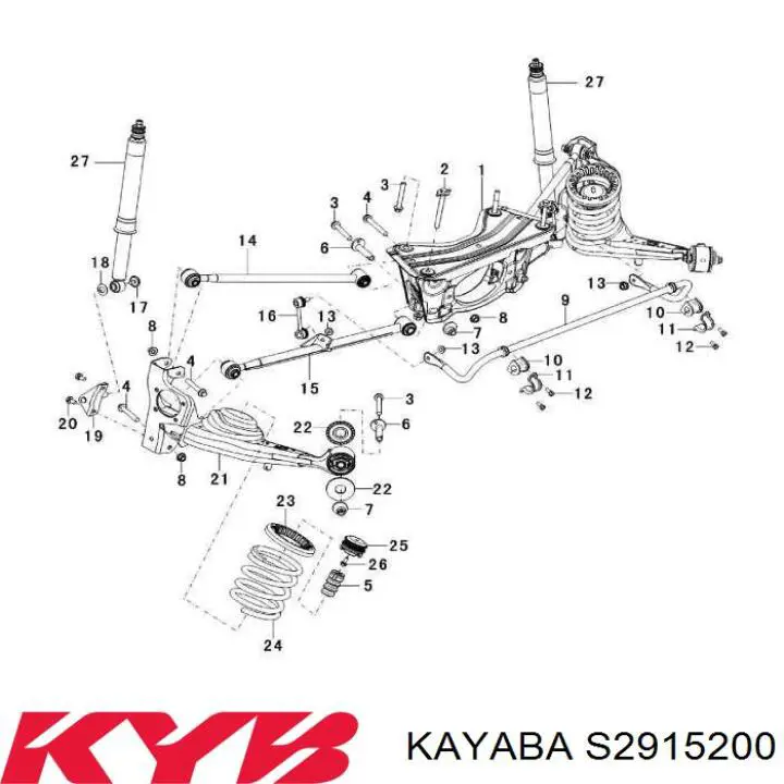 Амортизатор задній S2915200 Kayaba