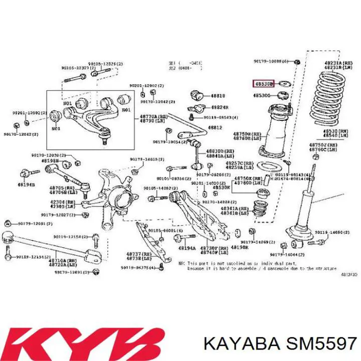 Купити SM5597 Kayaba Втулка амортизатора заднього