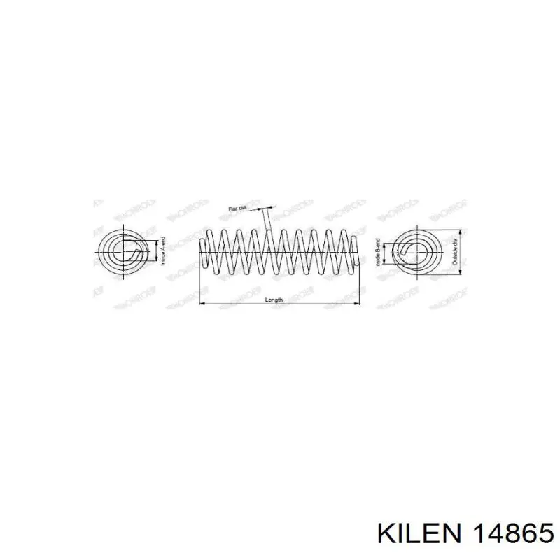 Пружина передня 14865 Kilen