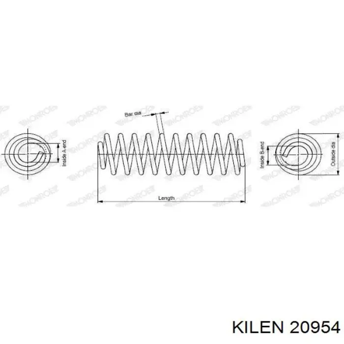 Пружина передня 20954 Kilen