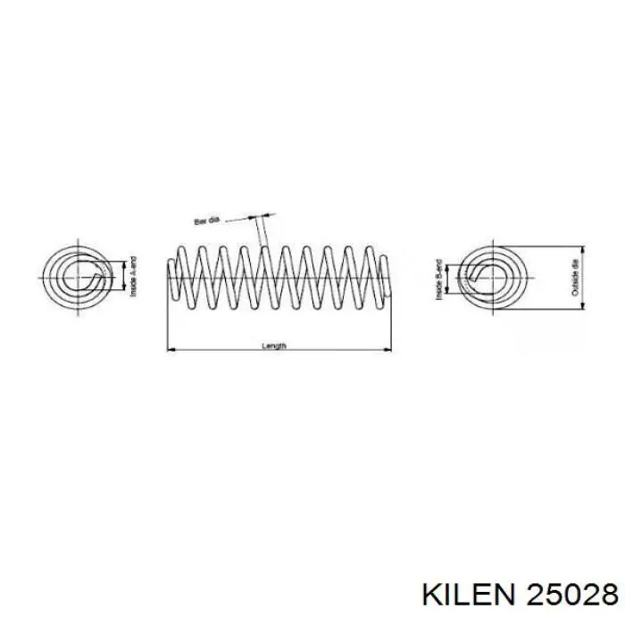 Пружина передня 25028 Kilen
