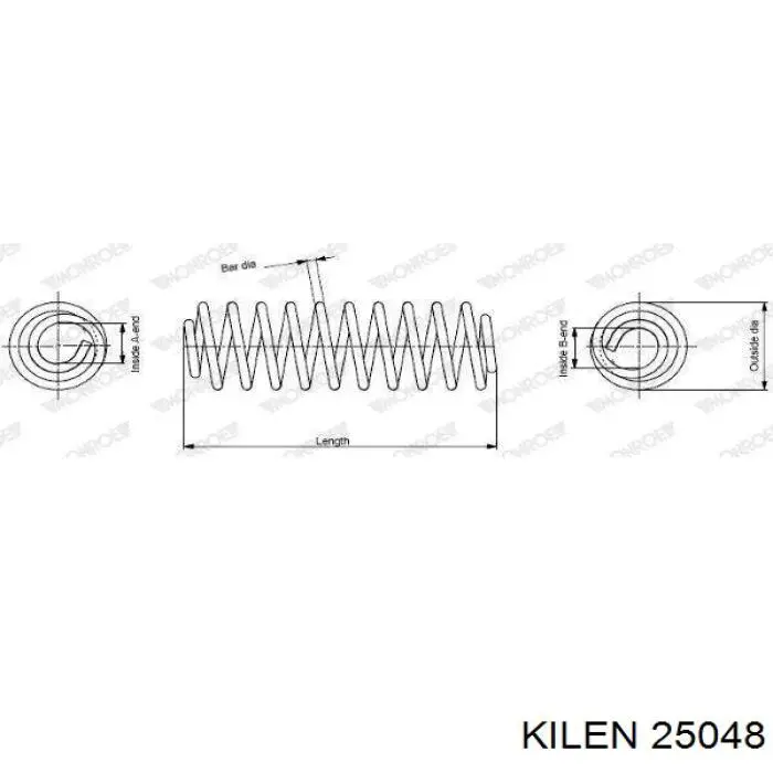 25048 Kilen Пружина амортизатора передняя