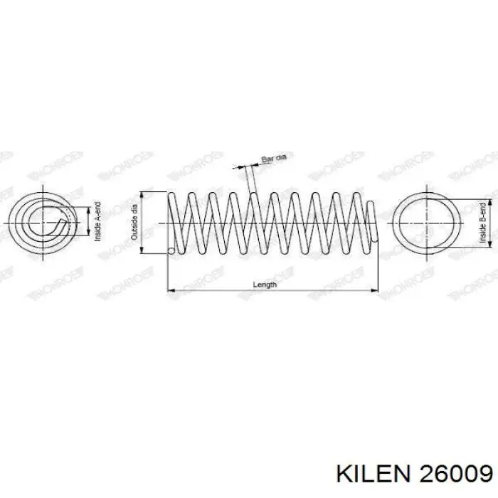 Пружина передня Kilen 26009 ціна, від 33.86 USD