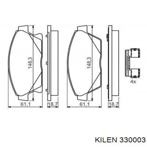 Амортизатор капота газовий Kilen 330003 ціна, від 13.48 USD