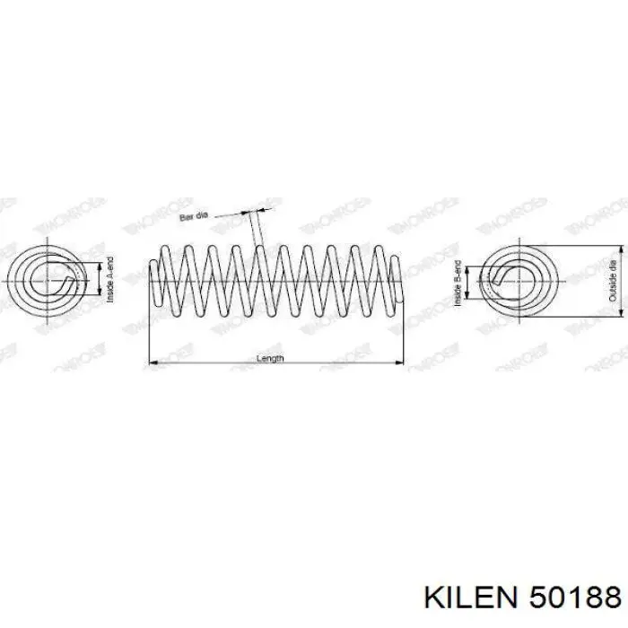 Задні пружини 50188 Kilen