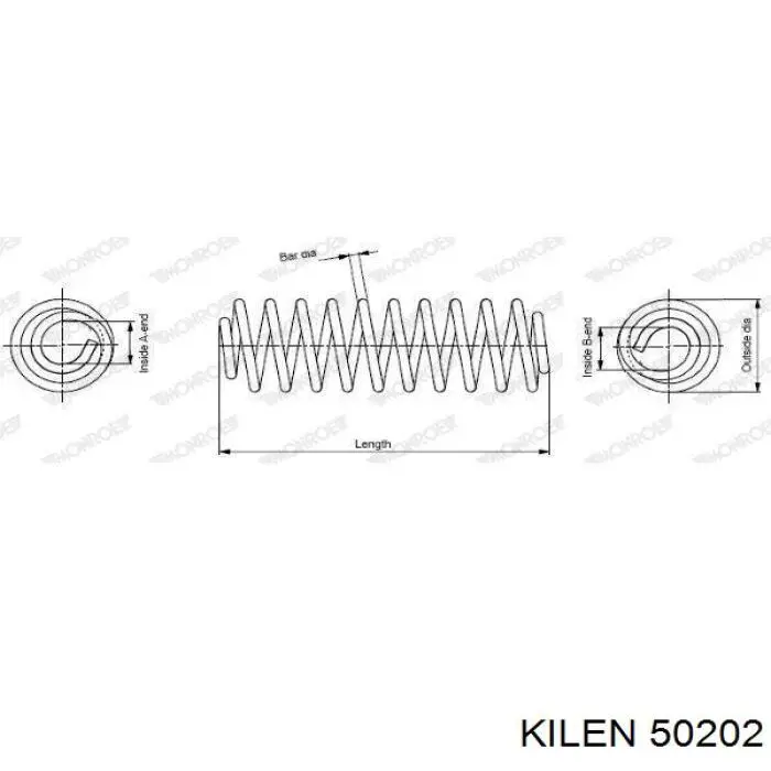 Задні пружини 50202 Kilen