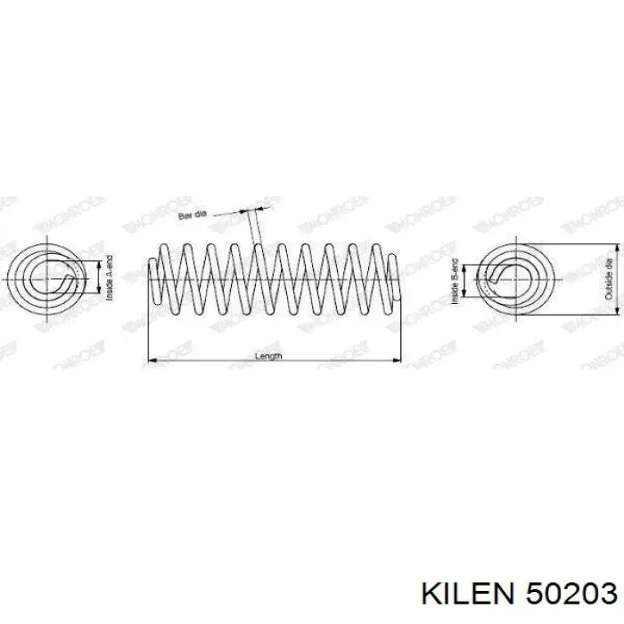 Задні пружини 50203 Kilen
