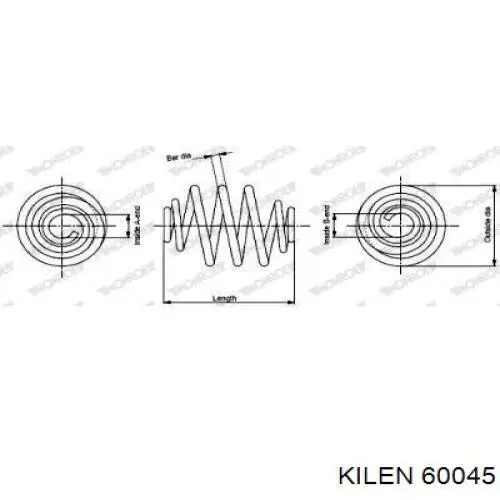 Пружина задня Kilen 60045 ціна, від 34.77 USD