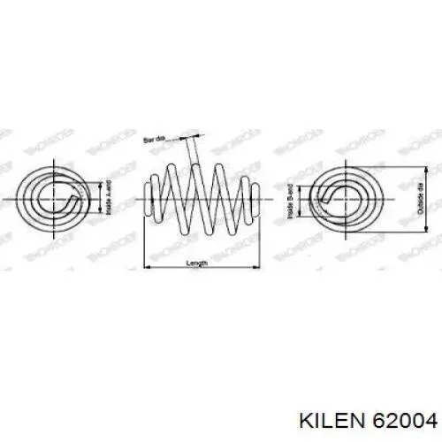 Задні пружини 62004 Kilen