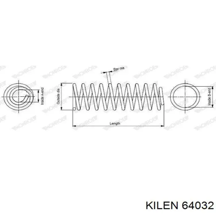 Задні пружини 64032 Kilen