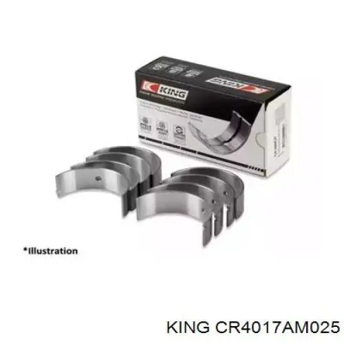 Вкладиші колінвала, шатунні, комплект, 1-й ремонт (+0,25) King CR4017AM025 ціна, від 14.29 USD