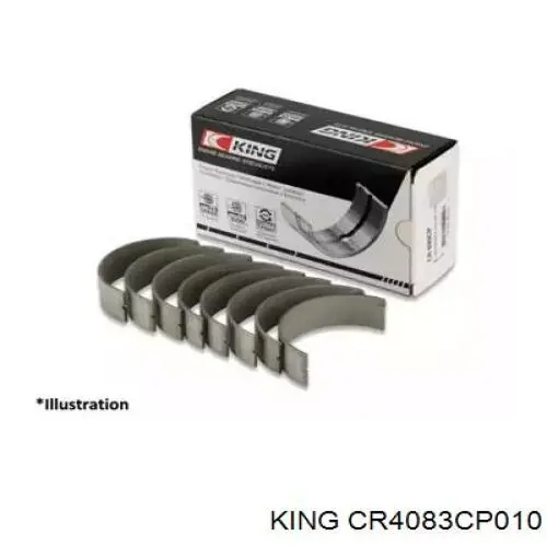 CR4083CP010 King вкладиші колінвала, шатунні, комплект, 1-й ремонт (+0,25)