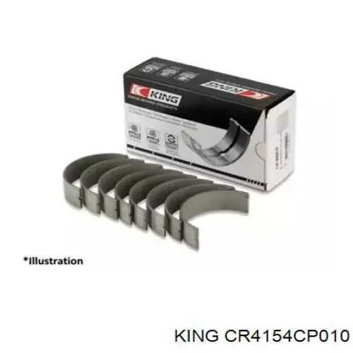 CR4154CP010 King вкладиші колінвала, шатунні, комплект, 1-й ремонт (+0,25)