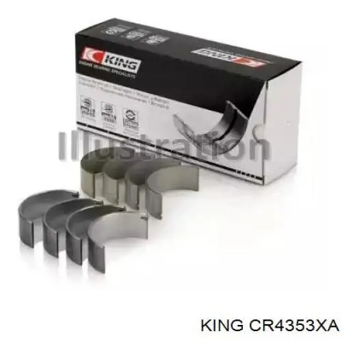 CR4353XA King вкладиші колінвала, шатунні, комплект, стандарт (std)