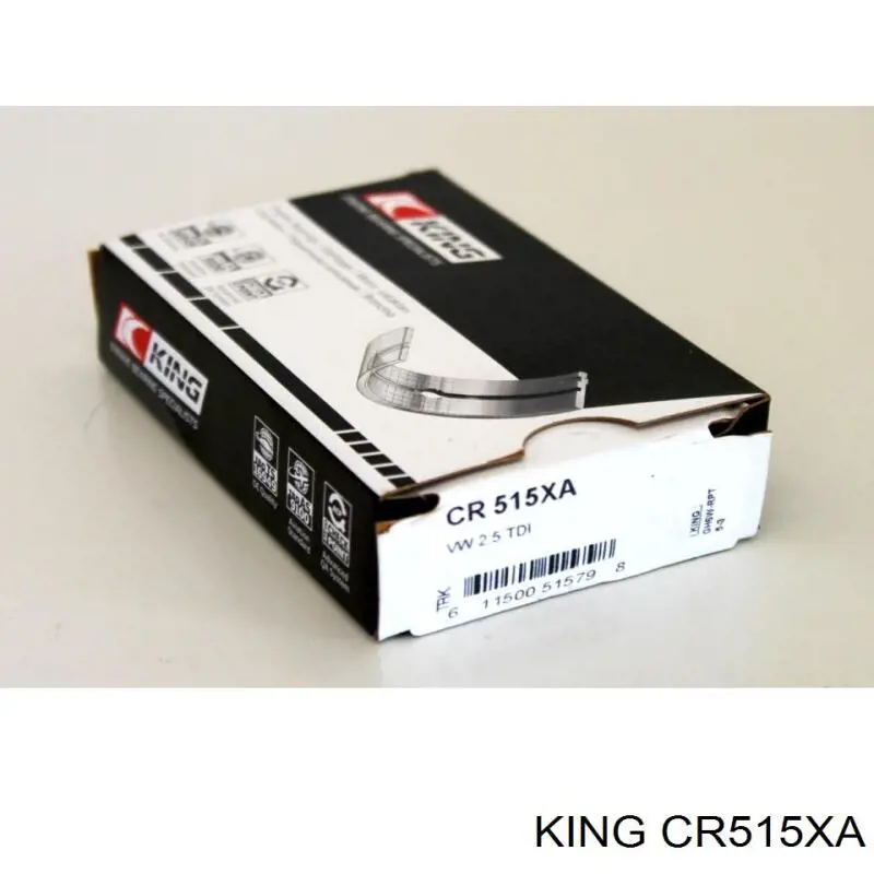 CR515XA King вкладиші колінвала, шатунні, комплект, стандарт (std)