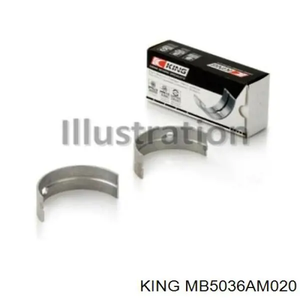 Вкладиші колінвала, корінні, комплект, 2-й ремонт (+0,50) H10965050MM Glyco