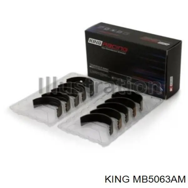 MB5063AM King вкладиші колінвала, корінні, комплект, стандарт (std)