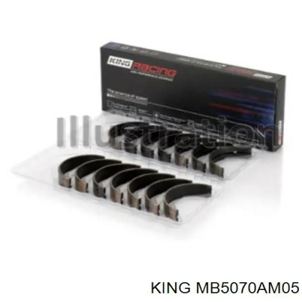 Вкладиші колінвала, корінні, комплект, 2-й ремонт (+0,50) H0255050 Glyco