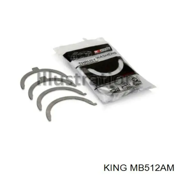 MB512AM King вкладиші колінвала, корінні, комплект, стандарт (std)