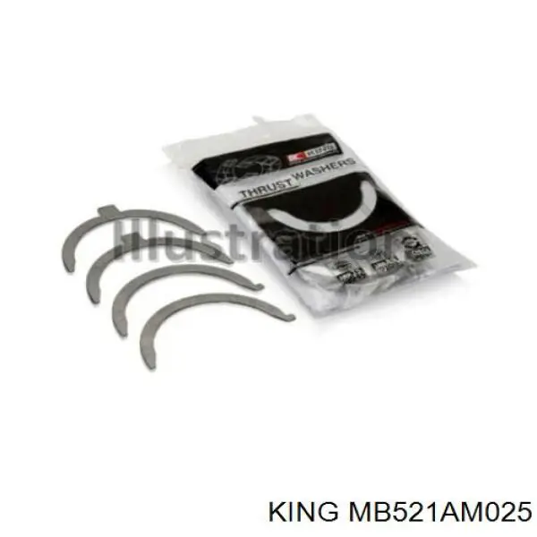 MB521AM025 King вкладиші колінвала, корінні, комплект, 1-й ремонт (+0,25)