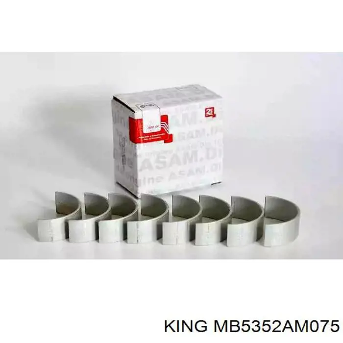 MB5352AM075 King вкладиші колінвалу, корінні, комплект, 3-й ремонт (+0,75)
