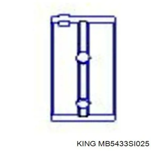 Вкладиші коленвала, корінні, комплект, 1-й ремонт (+0,25) King MB5433SI025 ціна, від 21.05 USD