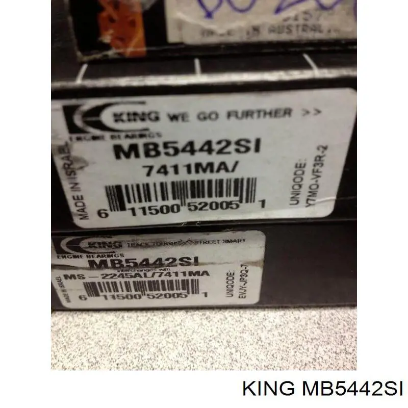 MB5442SISTD King вкладиші колінвала, корінні, комплект, стандарт (std)
